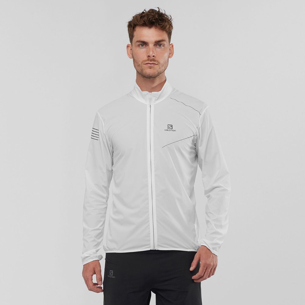 Coupe Vent Salomon Homme Blanche - Salomon SENSE M - France (0289-HXBCM)